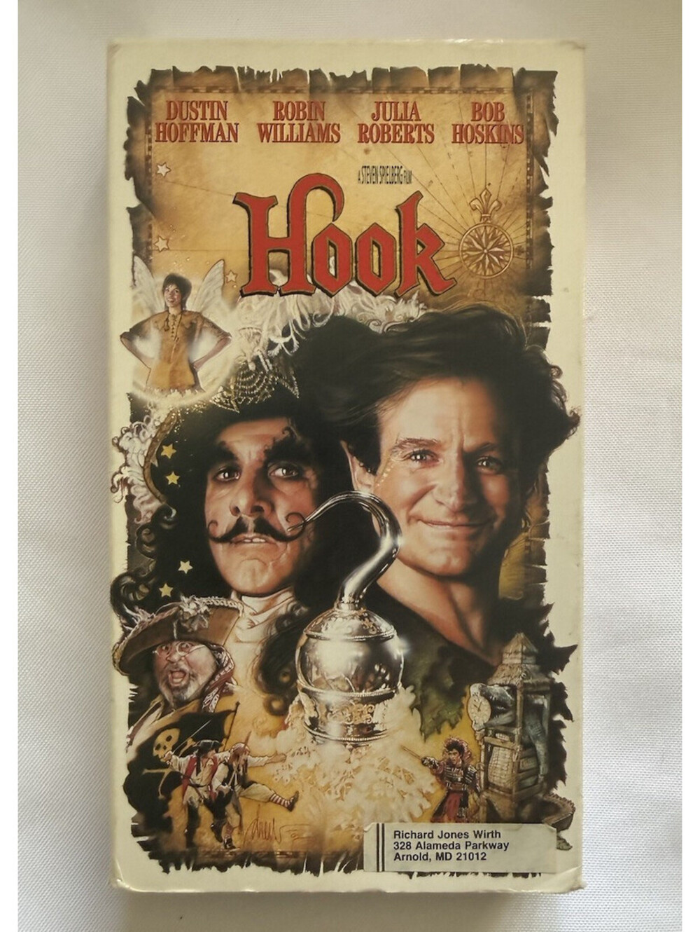 Columbia TriStar Home Video Hook VHS Full Screen NTSC 1992 PG English Rental